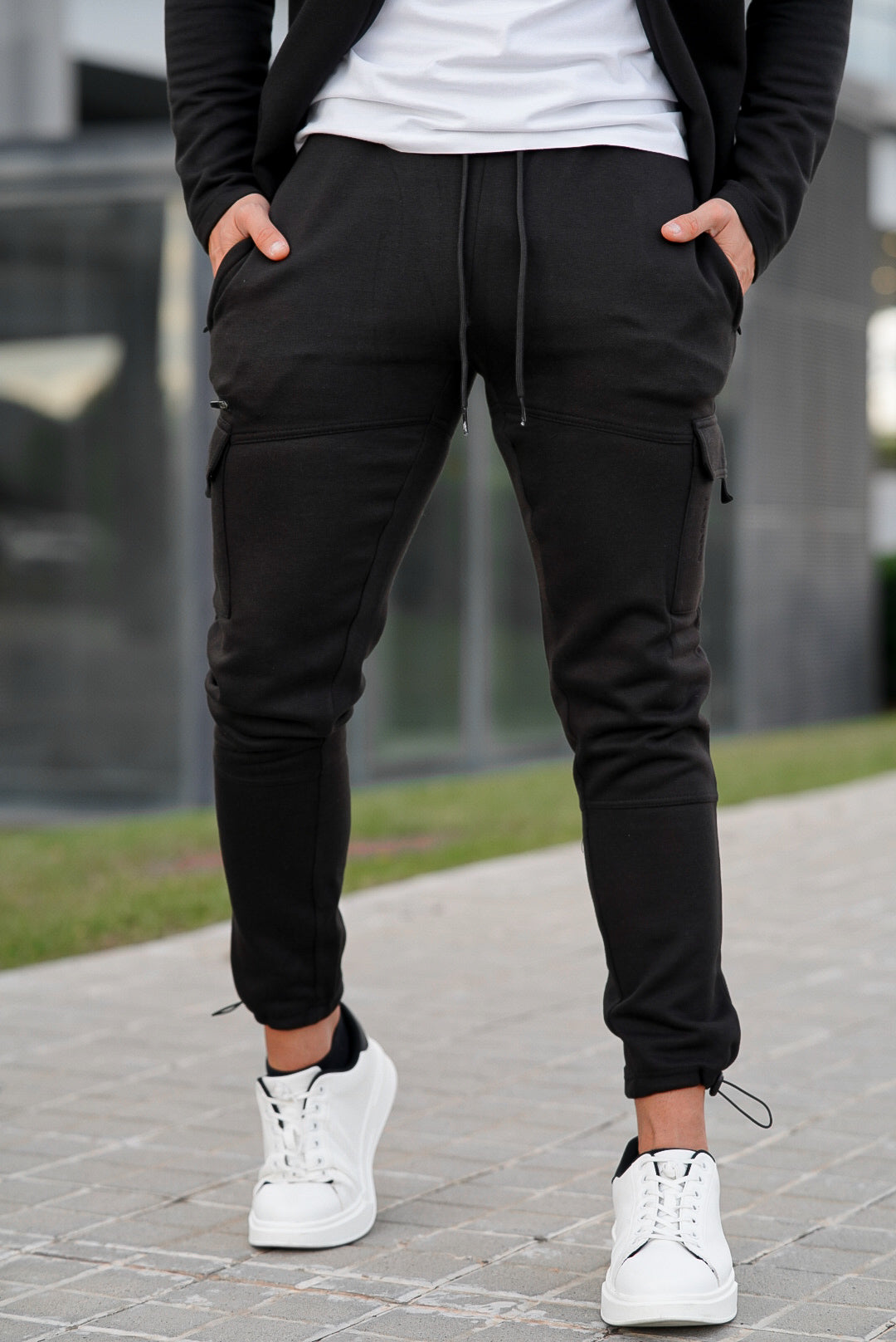 Venom Cargo Cotton Trouser - Black
