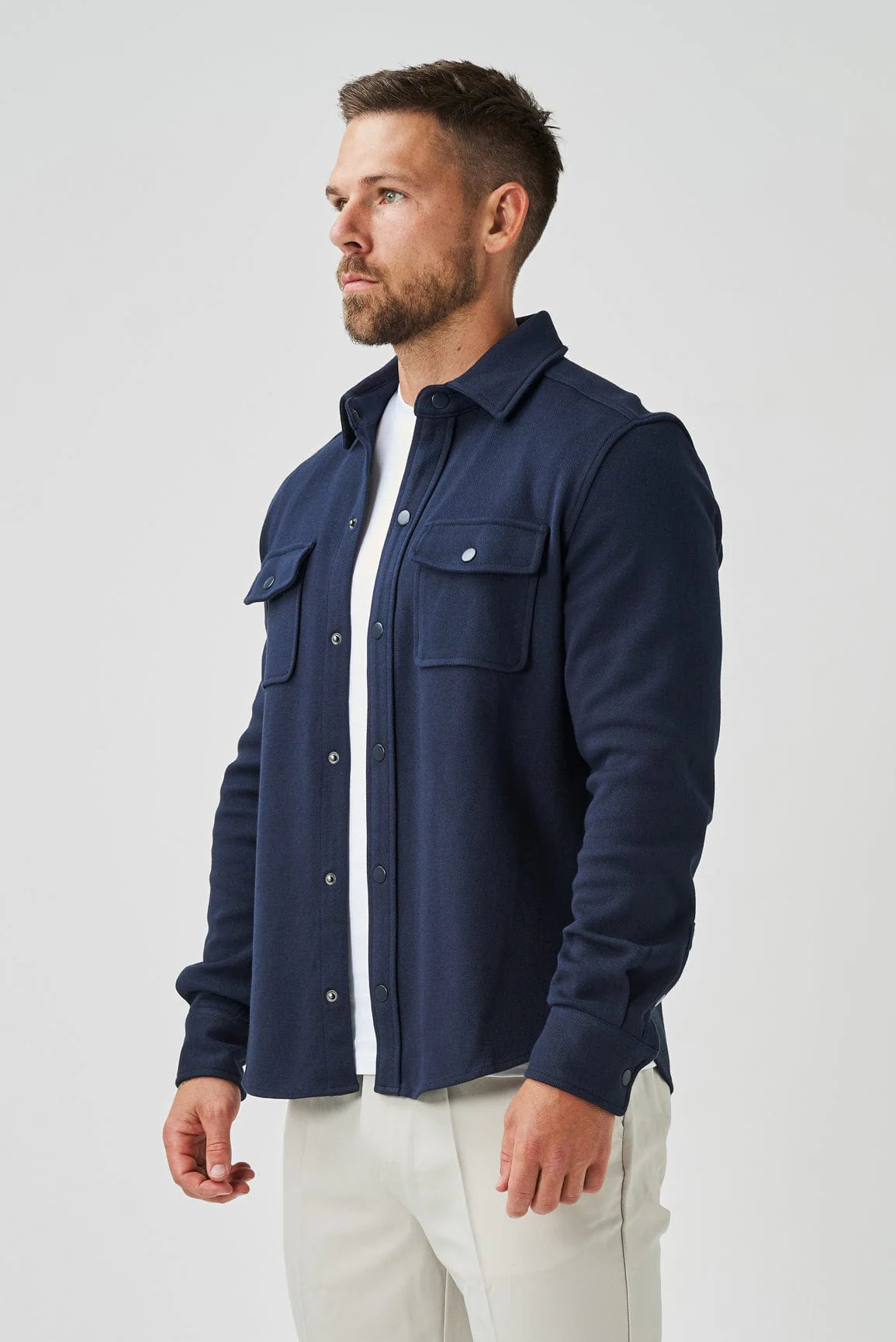 Fleece Overshirt - Navy