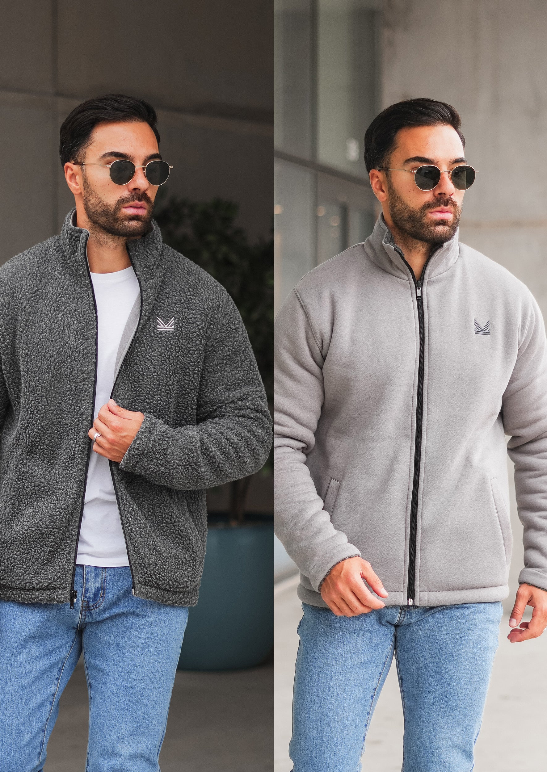 Men's reversible fleece jacket best sale