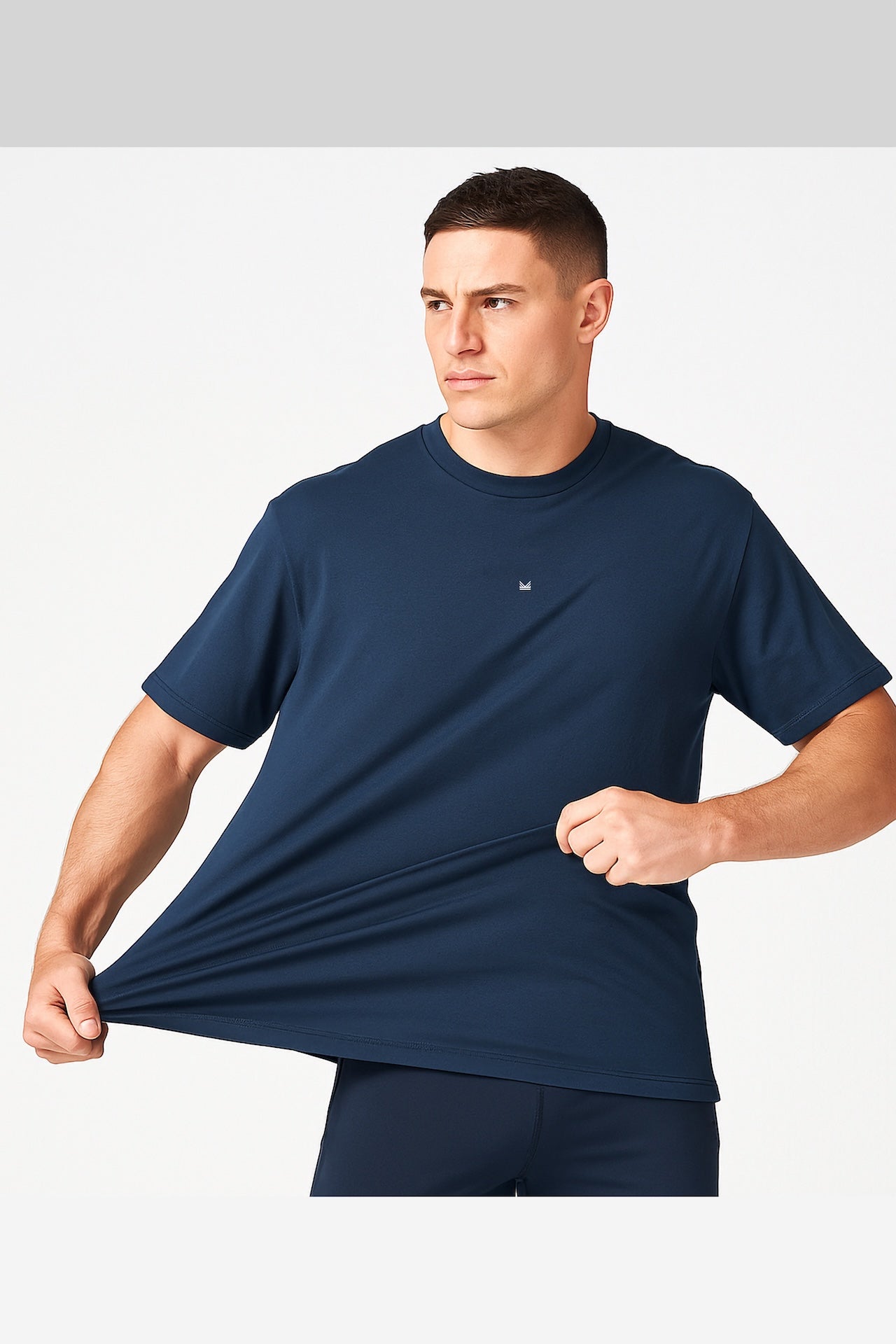 Oversize Spandexdry Tshirt - Navy