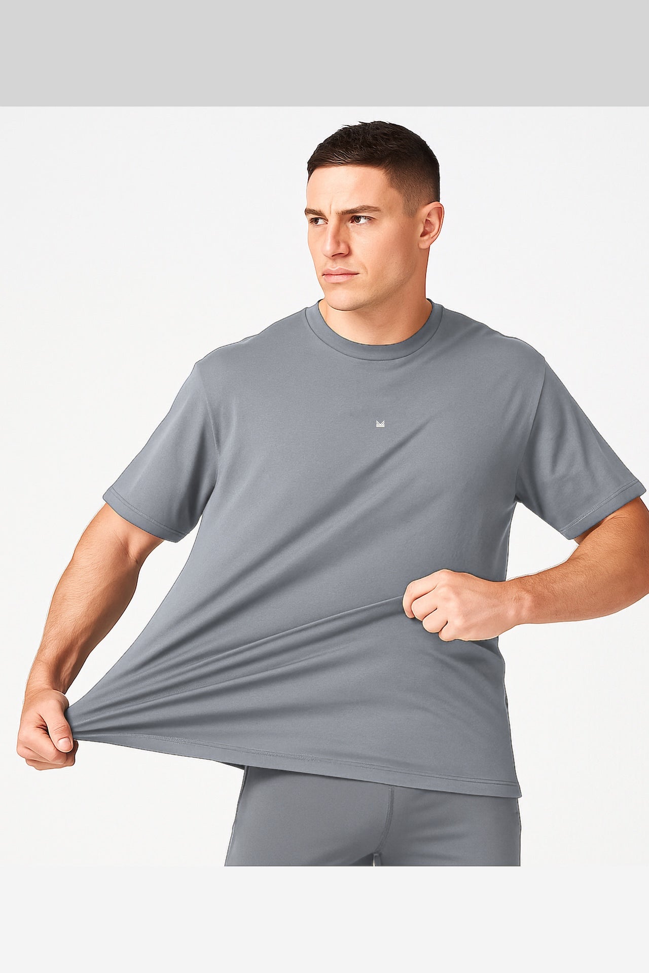 Oversize Spandexdry Tshirt - Silver
