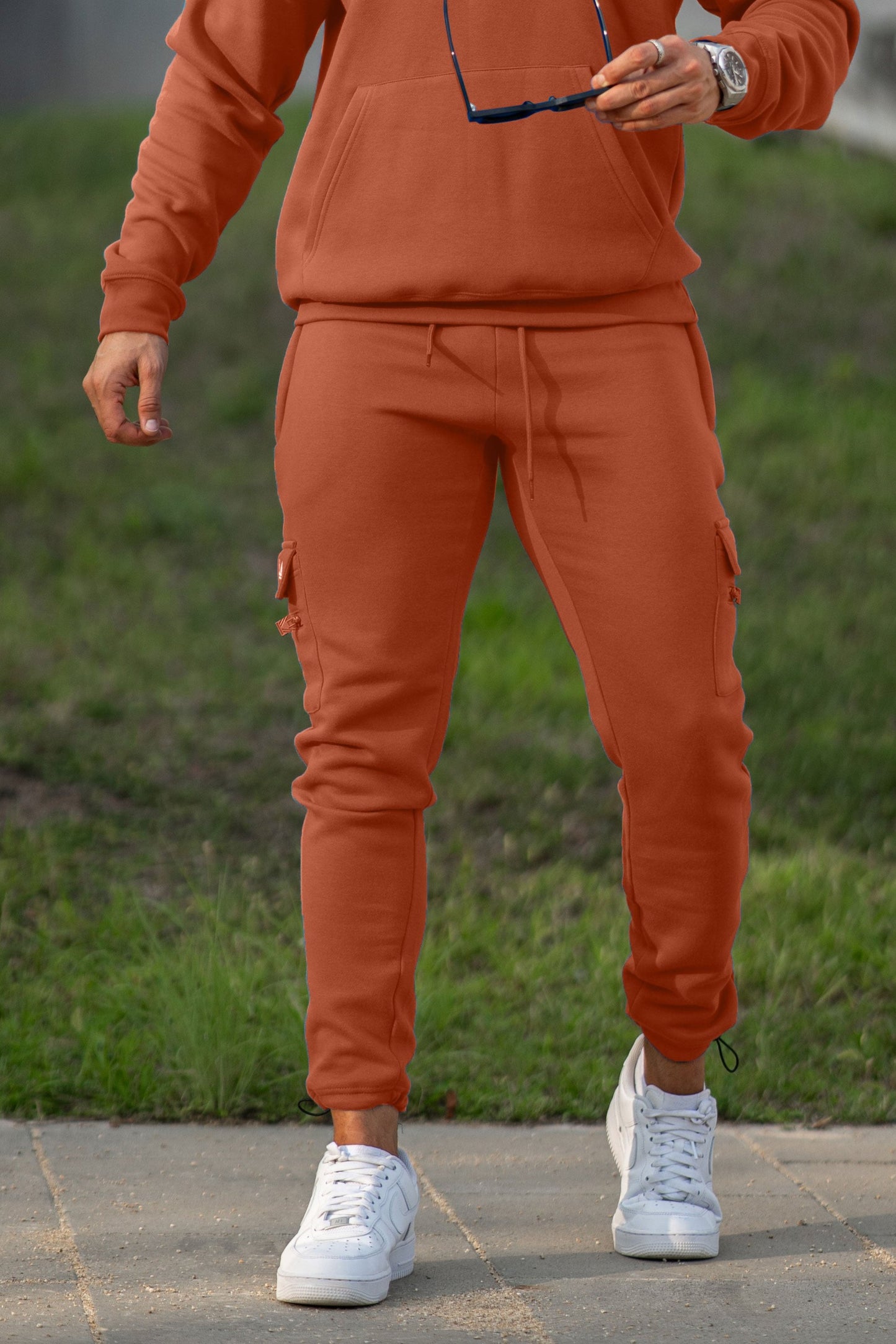 Monte Carlo Cargo Fleece Trouser - Apricot