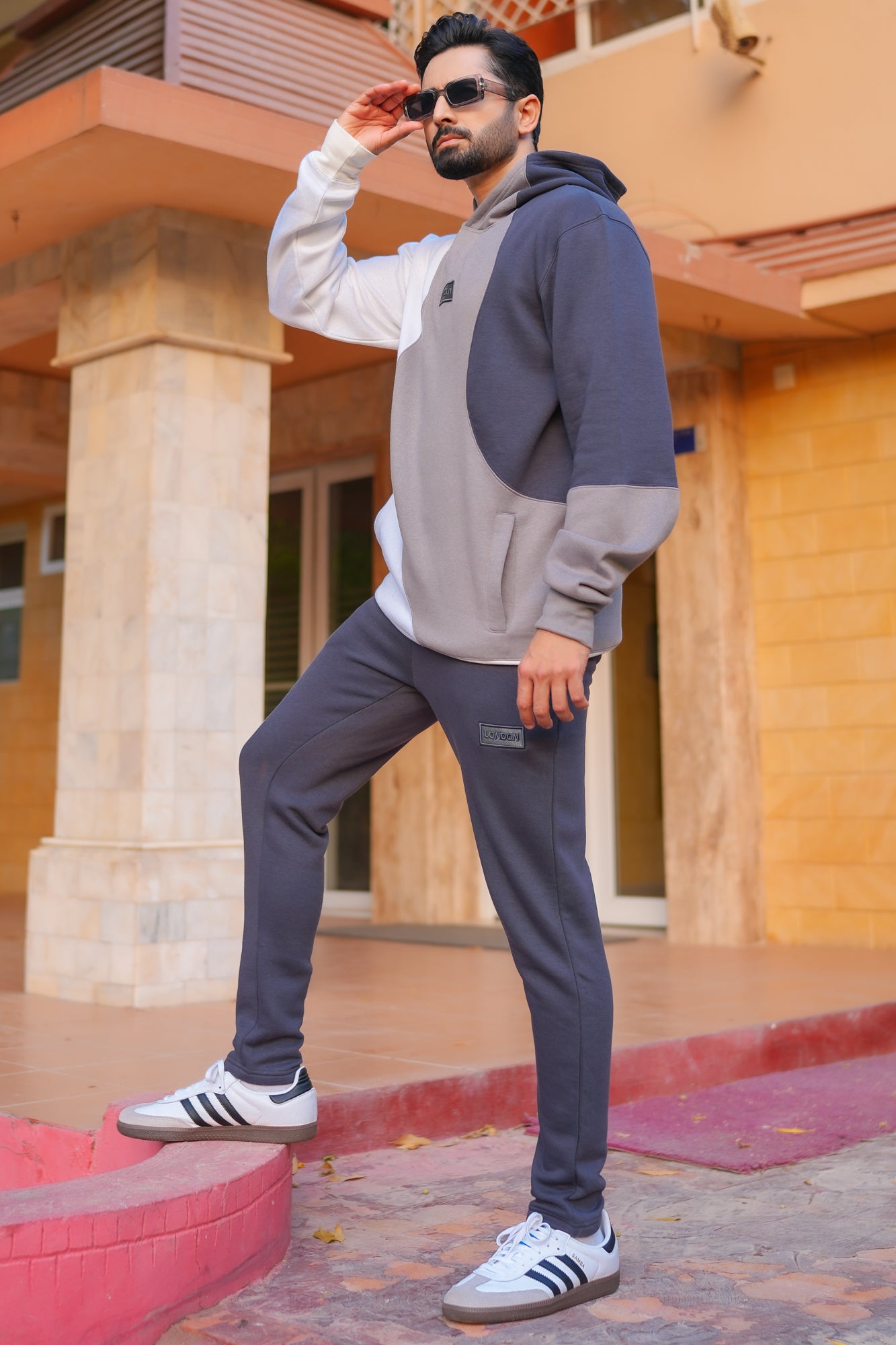 Zone Cotton Tracksuit - Grey