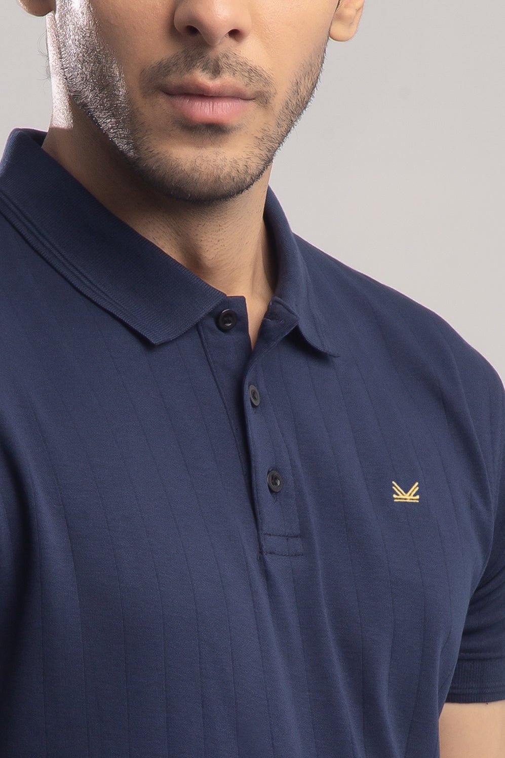 Core Drop Needle Polo- Navy