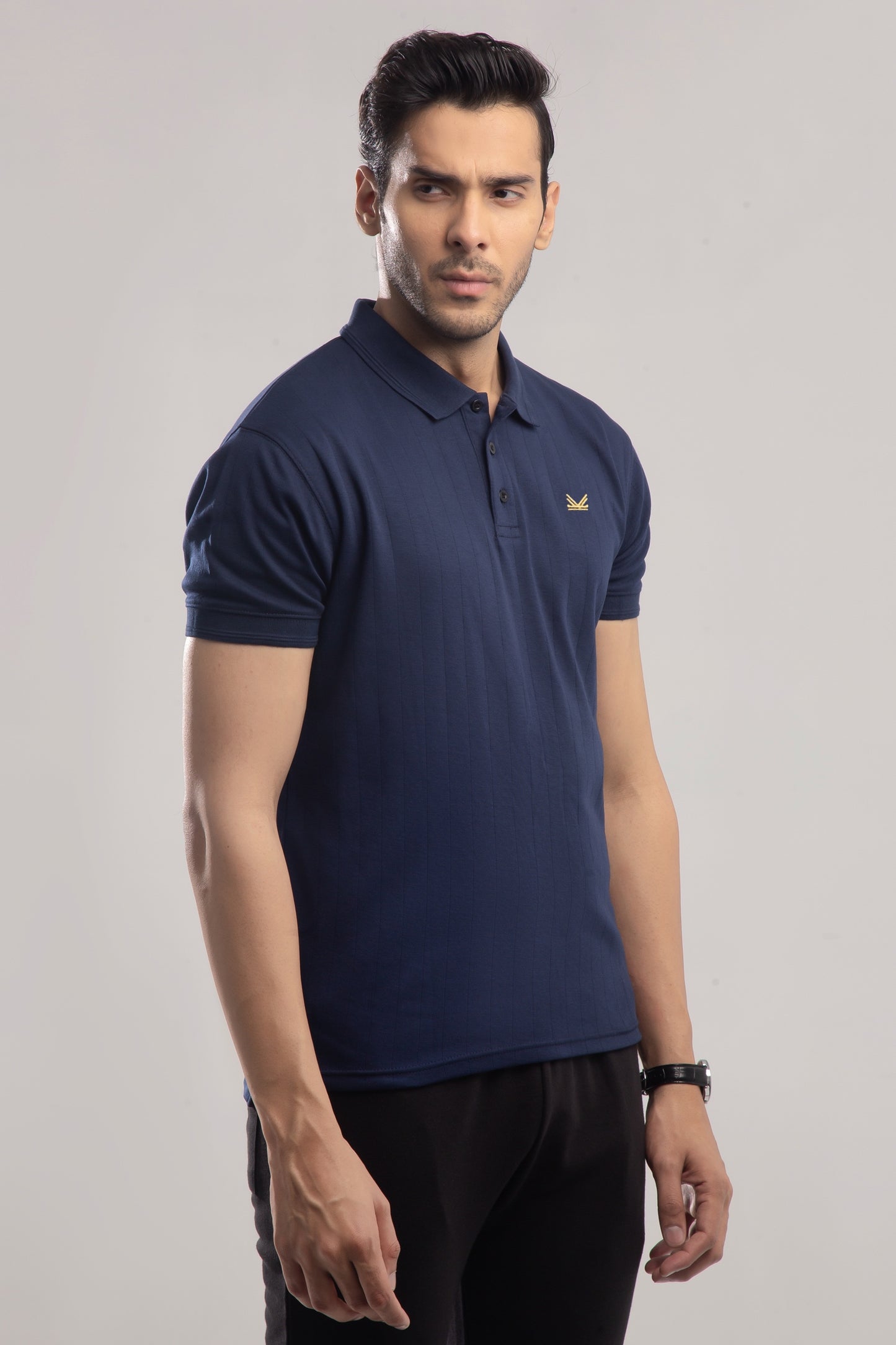 Core Drop Needle Polo- Navy