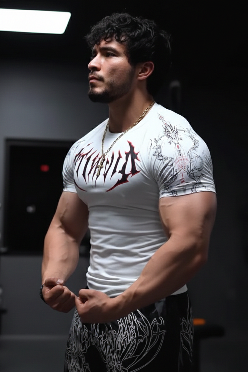 Werewolf Spandexdry  T-Shirt - Cream /White