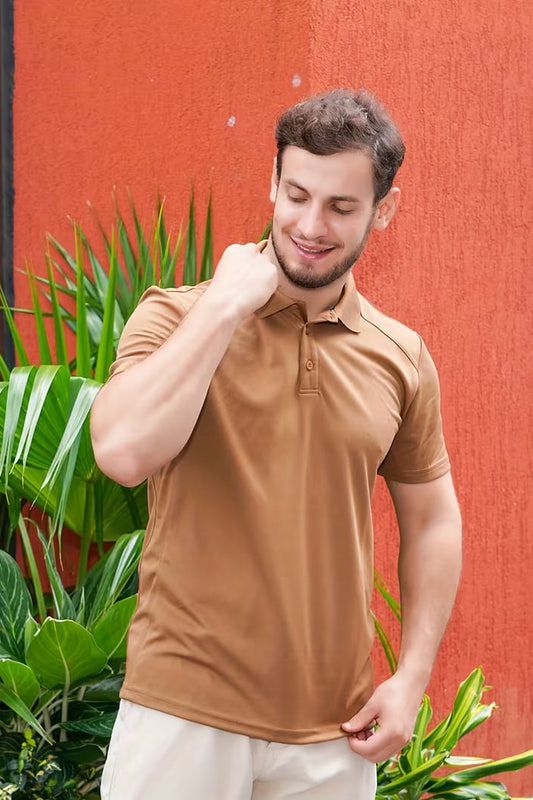 Golf Polo Spandexdry - Camel