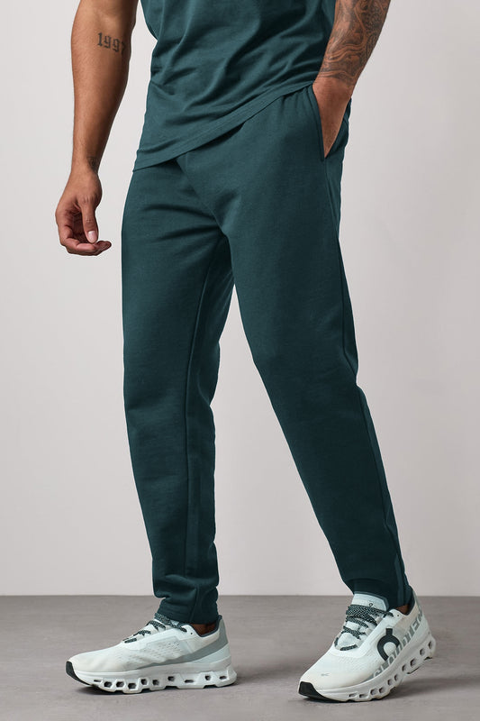 Seagreen Slimfit Cotton Terry Trouser