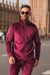 Premium Velour Jacket - Wine