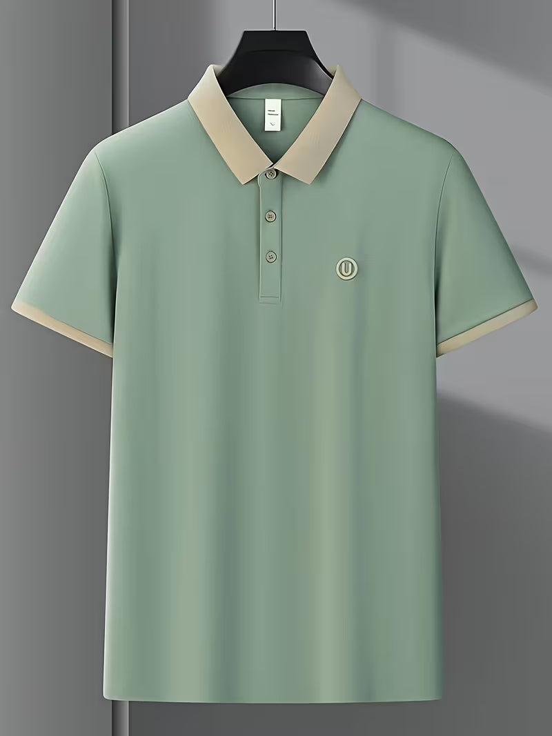 Contrast Polo - Fair Green