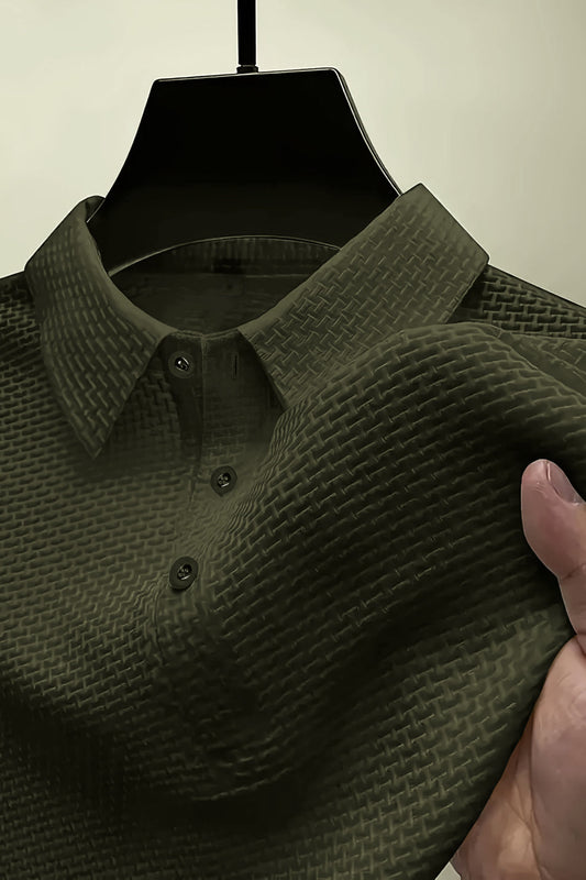 Bubble Texture Polo - Olive