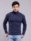 Sw03 SLIM FIT RIB-KNIT TURTLENECK SWEATER - Denim