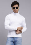 Sw91 SLIM FIT RIB-KNIT TURTLENECK SWEATER - Snow