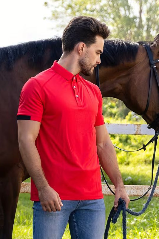 Tennis Box Spandexdry Polo - Red