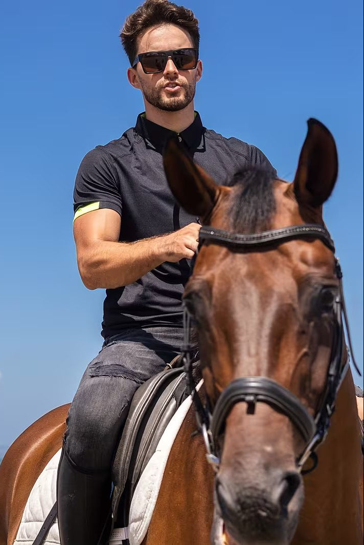 Tennis Spandexdry Polo - Black