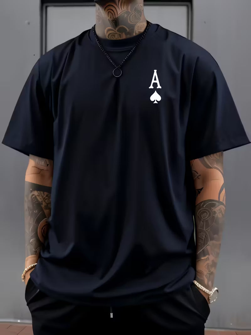 Ace Spandexdry Oversize T-Shirts - Navy