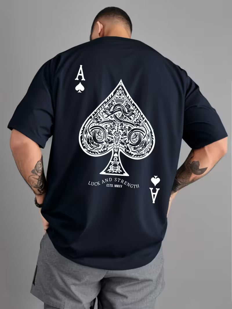 Ace Spandexdry Oversize T-Shirts - Navy