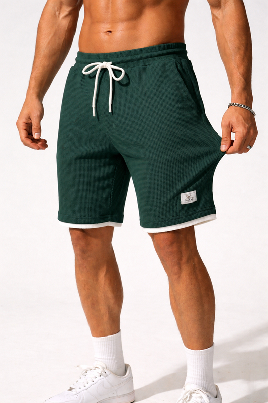 Waffle Knit Shorts - Seagreen