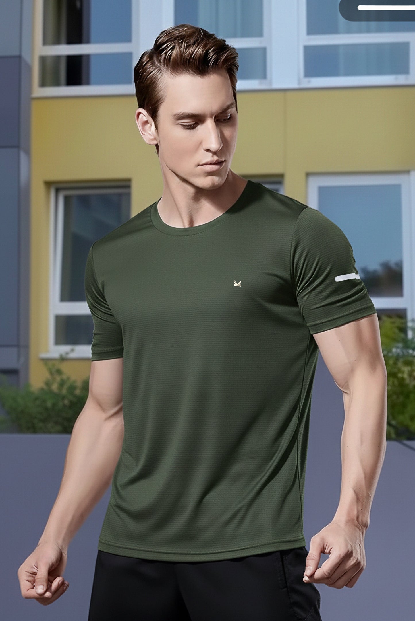 Flex Reflective Spandexdry T-Shirt - Olive