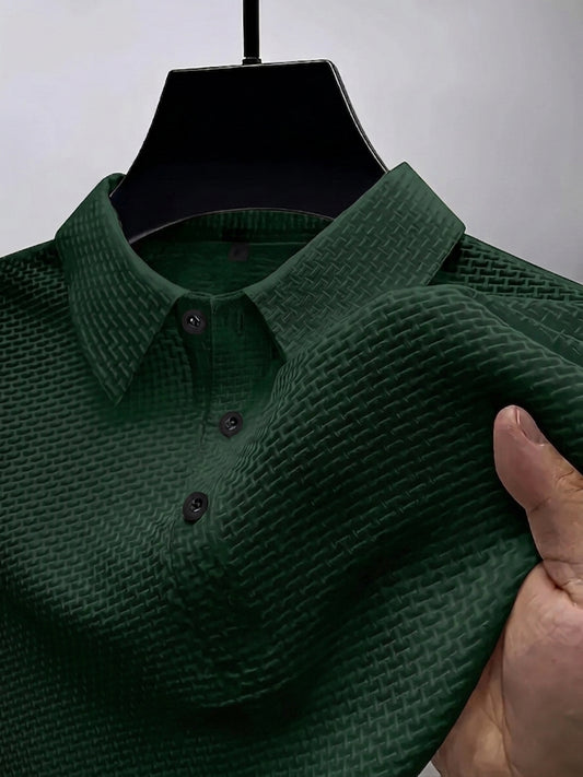 Bubble Texture Polo - Sea Green