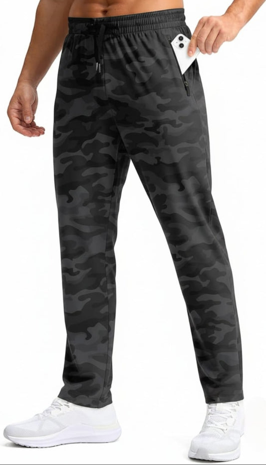 Camo Straight Fit Spandexdry Trouser - Olive/Green