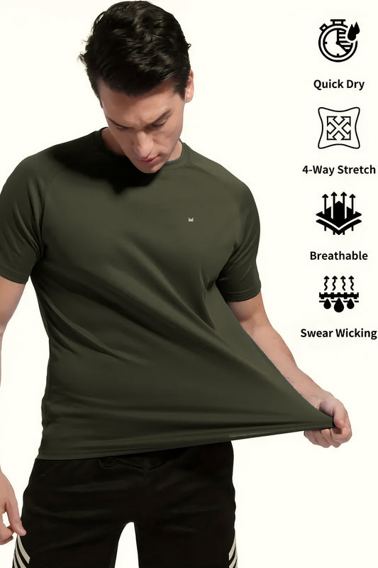 Ice SpandexDry Raglan Tee - Olive
