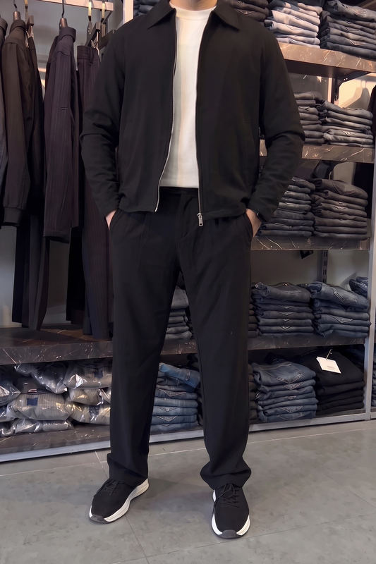 Harrington Tracksuit - Black