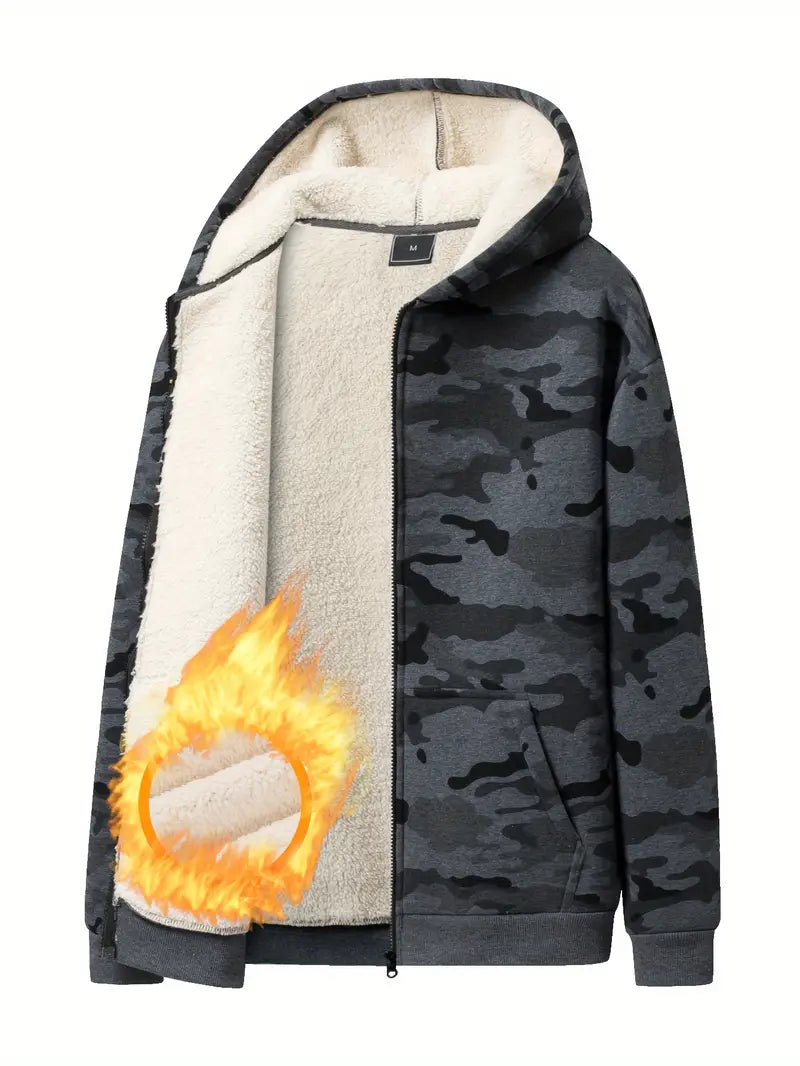 Camo Furr hoodie - Charcoal