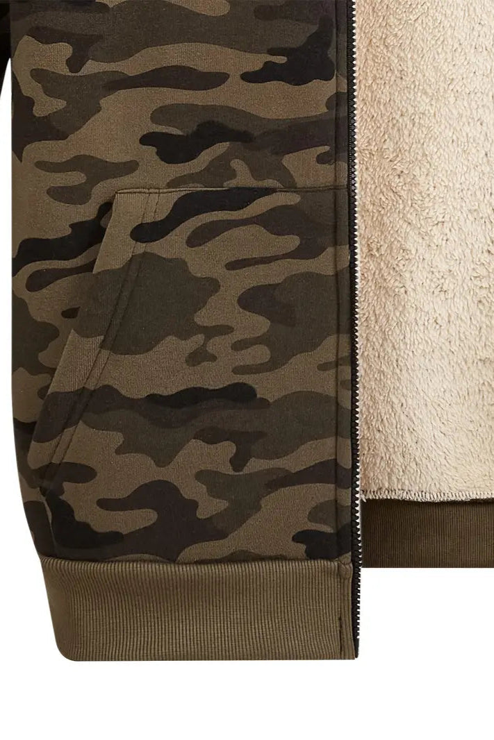 Camo Furr Hoodie - Olive