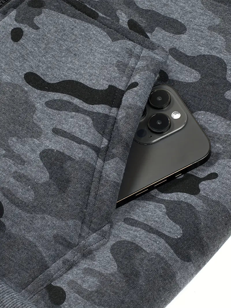Camo Furr Hoodie - Charcoal