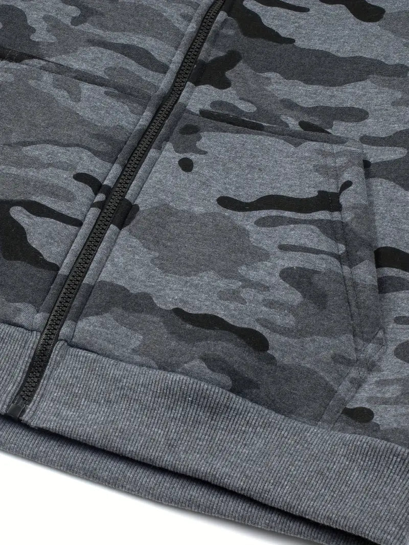 Camo Furr Hoodie - Charcoal
