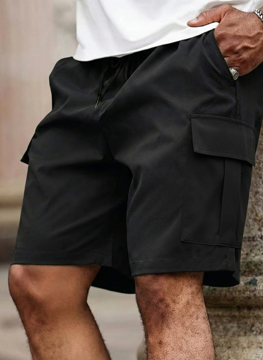 Cotton  Shorts - Black