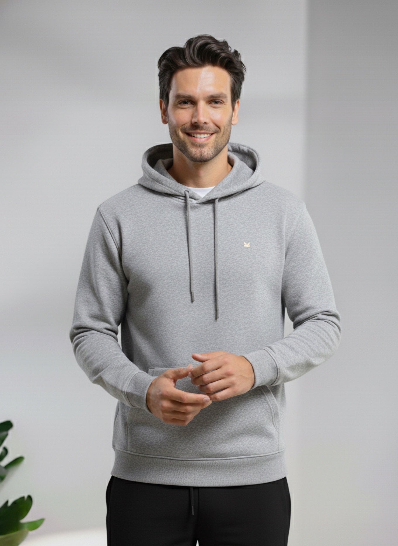 Core Slimfit hoodie - Heather Grey