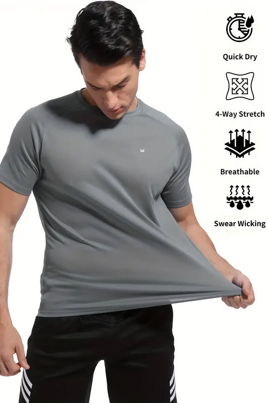 Ice SpandexDry Raglan Tee - Charcoal