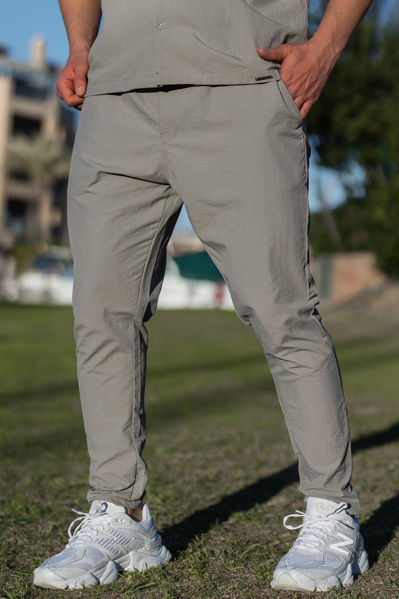 Crinkle Pants - Silver