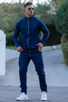 Imported Twill Tracksuit - Navy (woven)