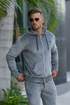 Legacy Velour Hoodie - Silver