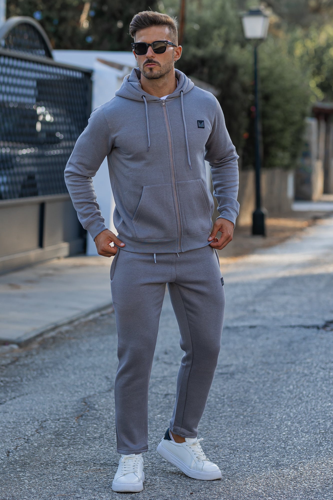 Legacy Cotton Tracksuit - Silver