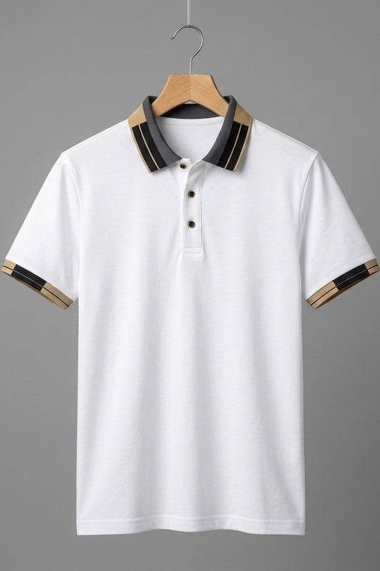 Beckham Cotton Polo -  Light Cream