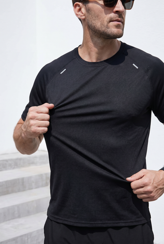 Minimal Spandexdry T-Shirts - Black
