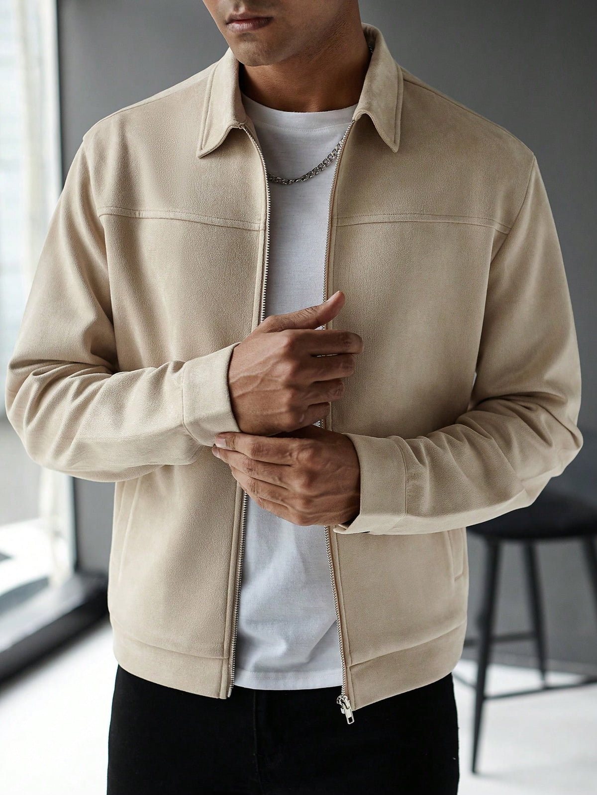 Suede jacket - Cream