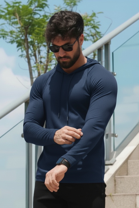 Light Weight Ice Hoodie - Navy