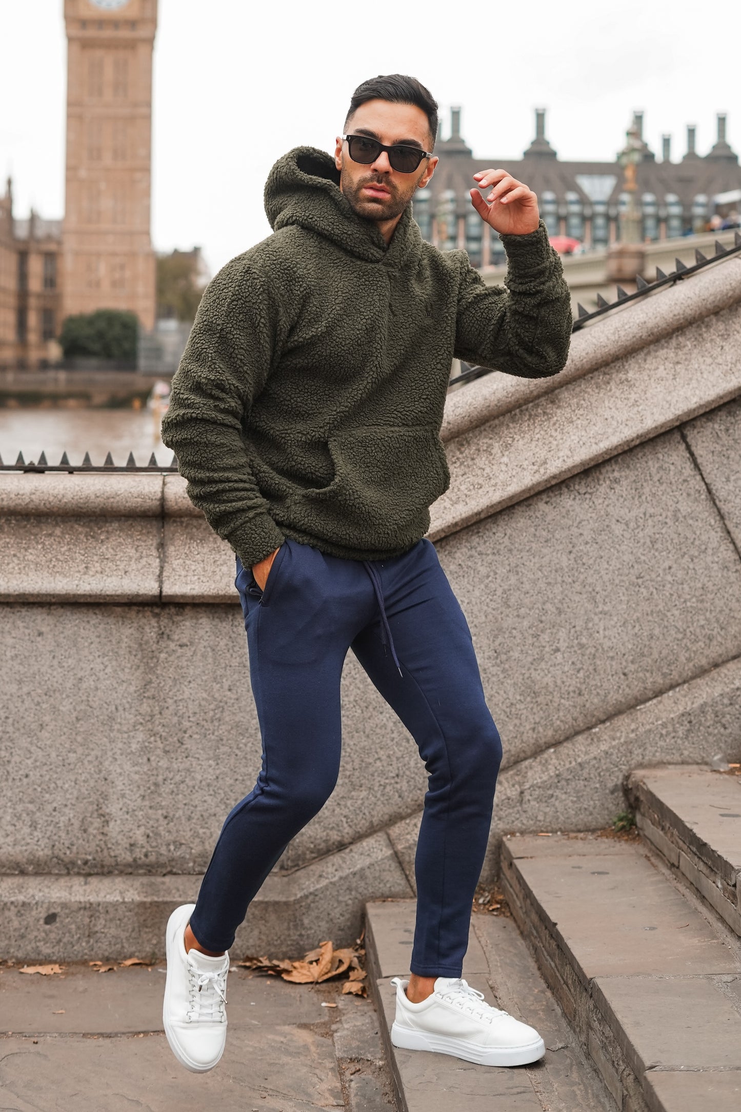 Iconic Sherpa Cotton Tracksuit - Olive