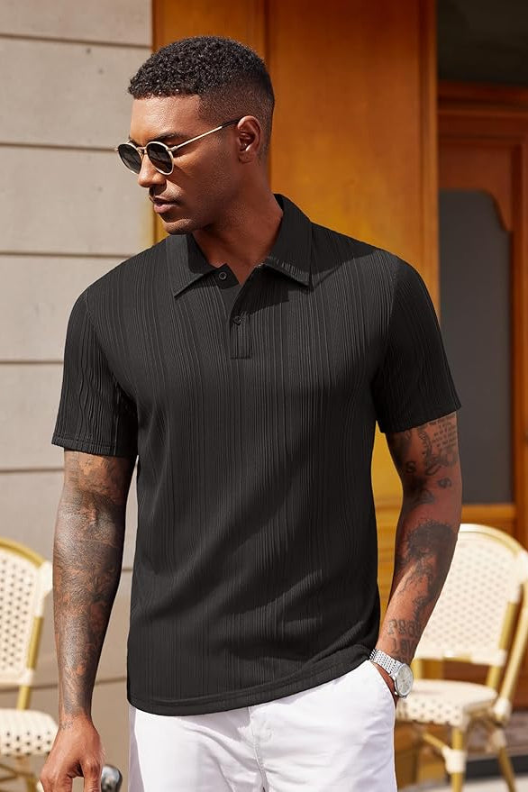 Rich Texture Polo - Black