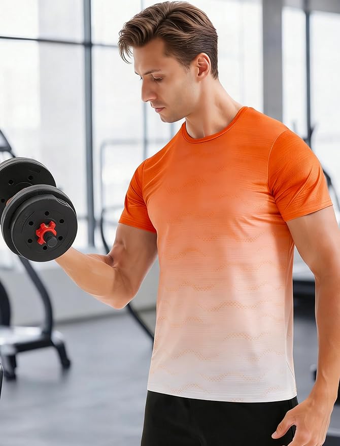 Wave Stretch Spandexdry Tshirt - Orange