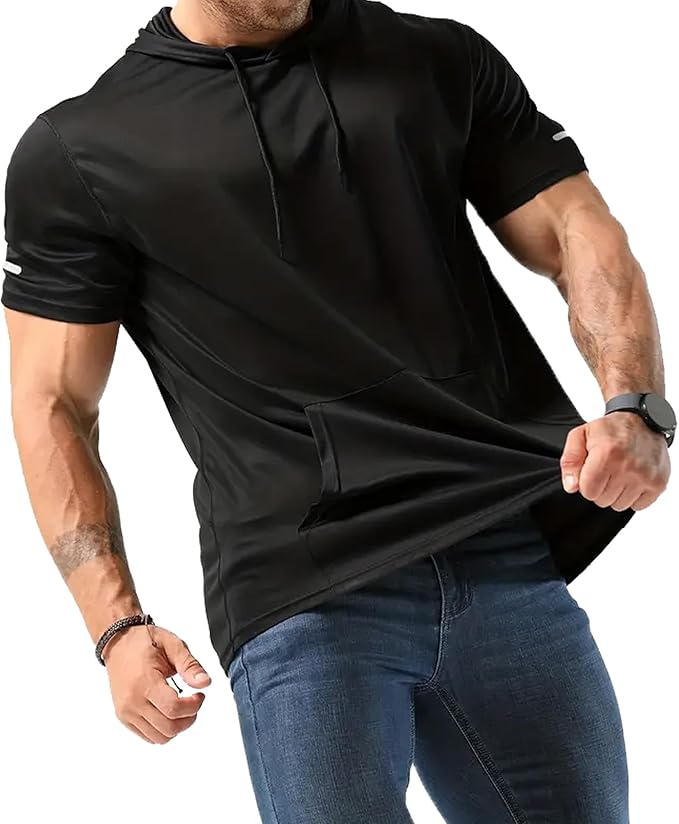 Viper Hooded T-shirt Spandexdry - Black