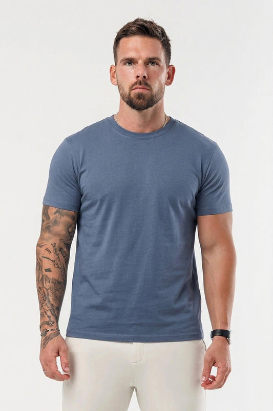 Essential Cotton T-Shirt - Storm Blue