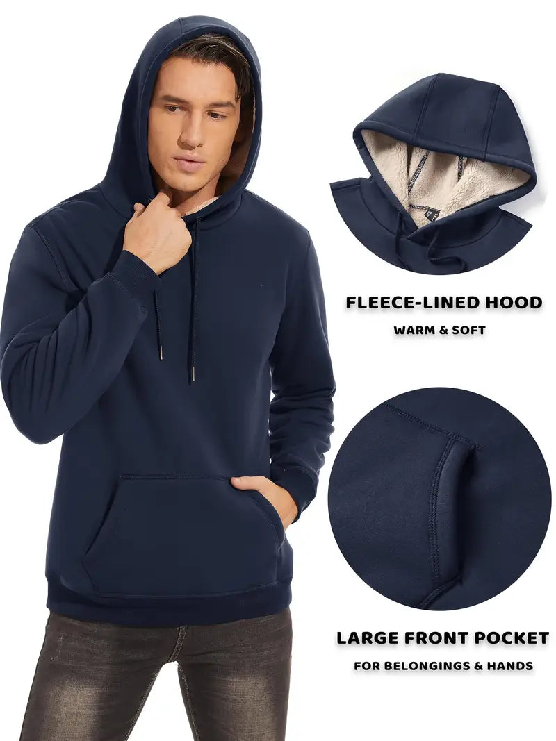 Sherpa Line Hoodie - Navy