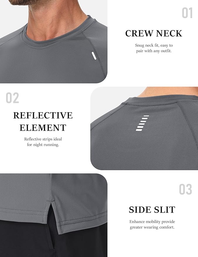 Minimal Spandexdry T-Shirts - Grey
