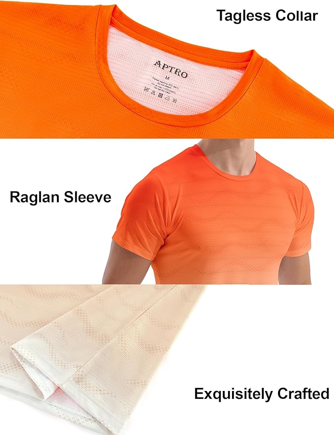 Wave Stretch Spandexdry Tshirt - Orange